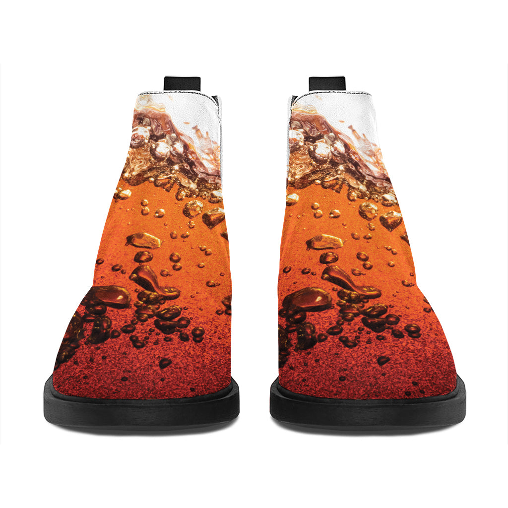 Cola Print Flat Ankle Boots