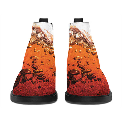 Cola Print Flat Ankle Boots