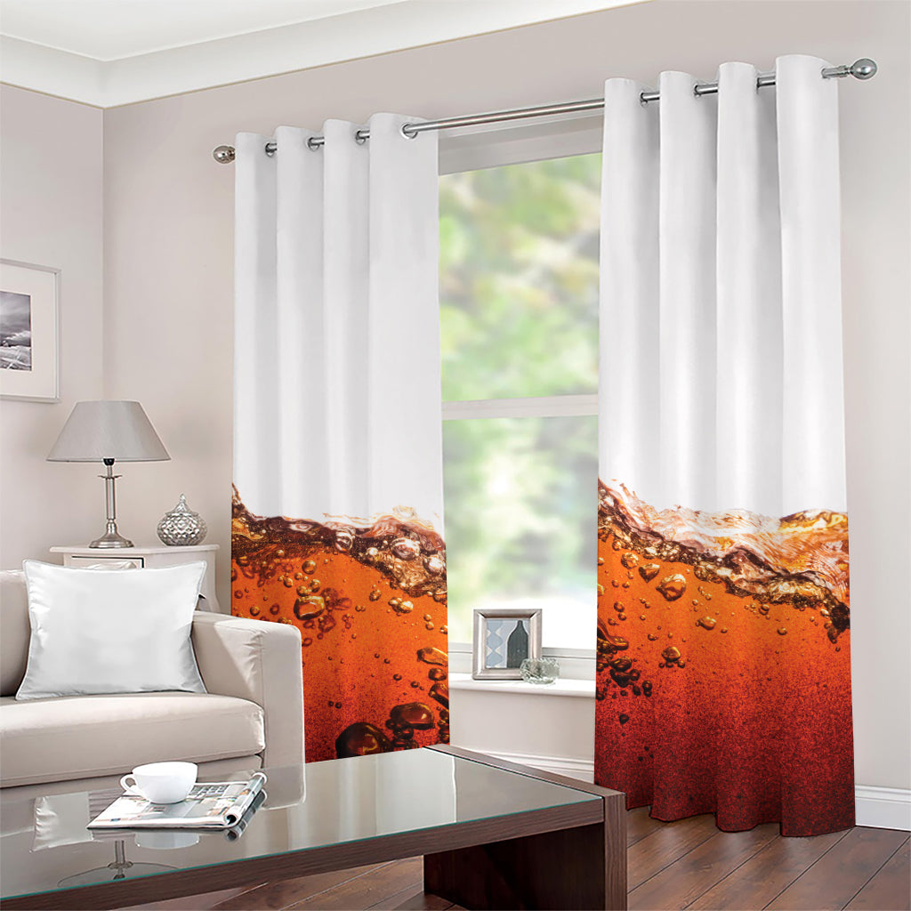 Cola Print Grommet Curtains