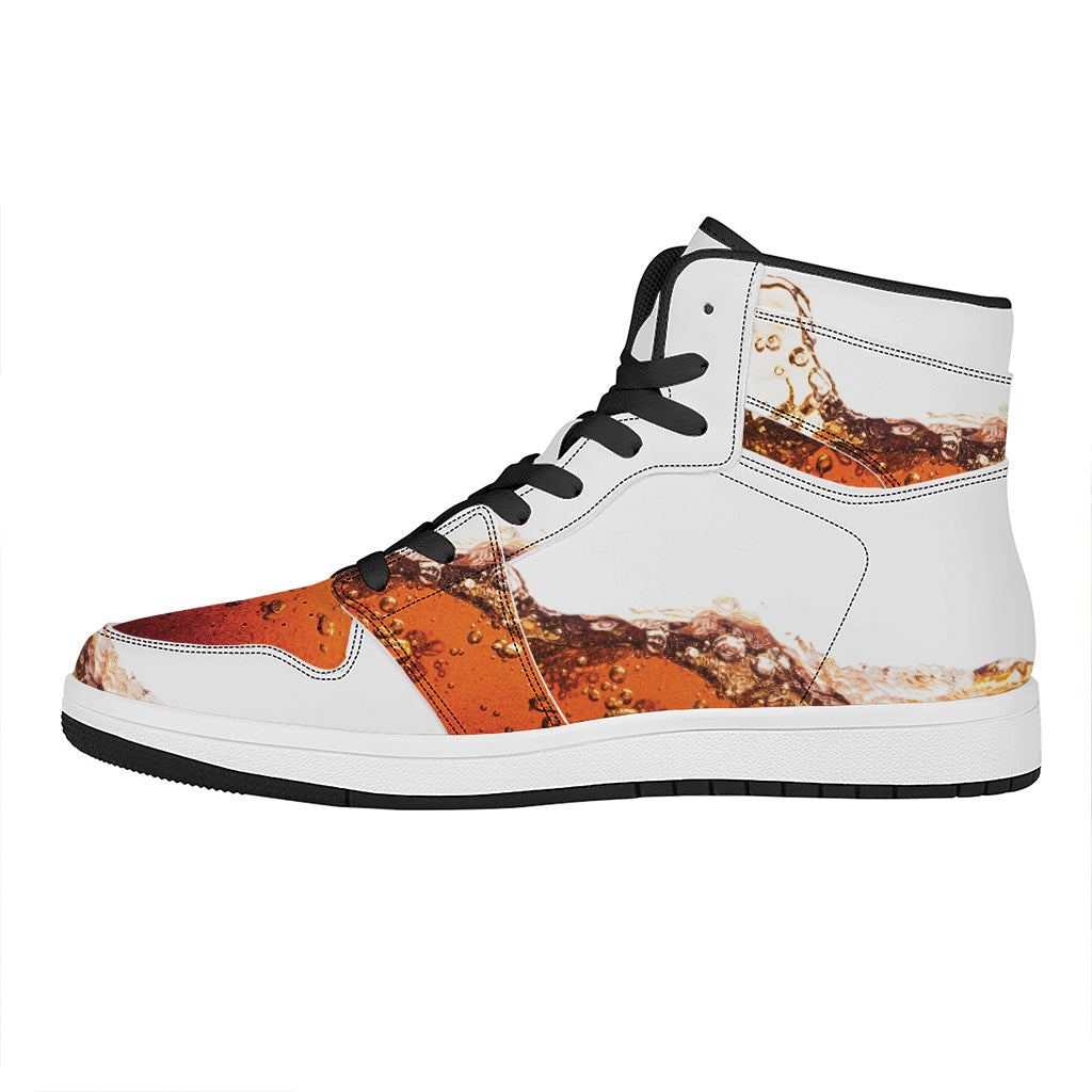 Cola Print High Top Leather Sneakers