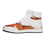 Cola Print High Top Leather Sneakers