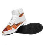 Cola Print High Top Leather Sneakers