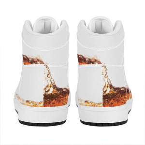 Cola Print High Top Leather Sneakers