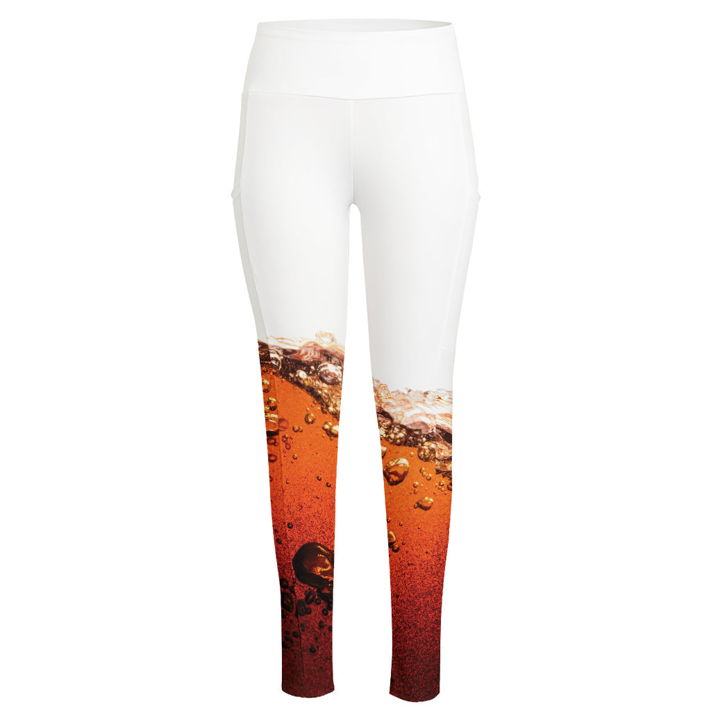 Cola Print High-Waisted Pocket Leggings