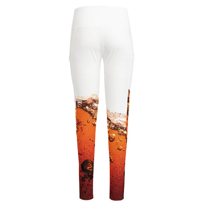 Cola Print High-Waisted Pocket Leggings