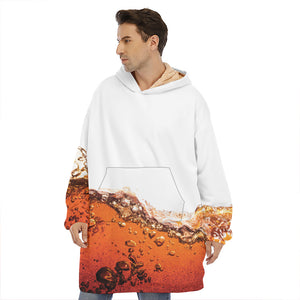 Cola Print Hoodie Blanket