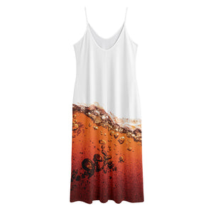 Cola Print Jersey Midi Cami Dress