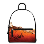 Cola Print Leather Backpack