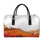 Cola Print Leather Duffle Bag