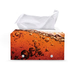 Cola Print Leather Tissue Box Cover