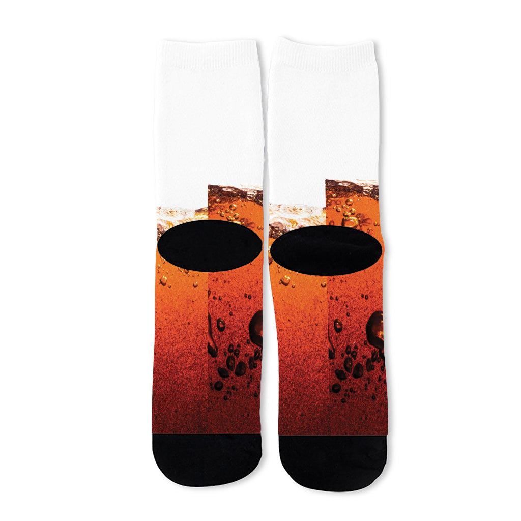 Cola Print Long Socks