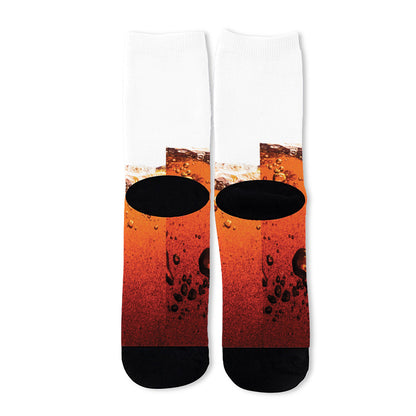 Cola Print Long Socks