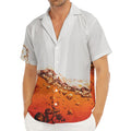Cola Print Men's Deep V-Neck Shirt