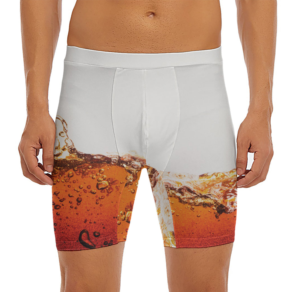 Cola Print Men's Long Boxer Briefs