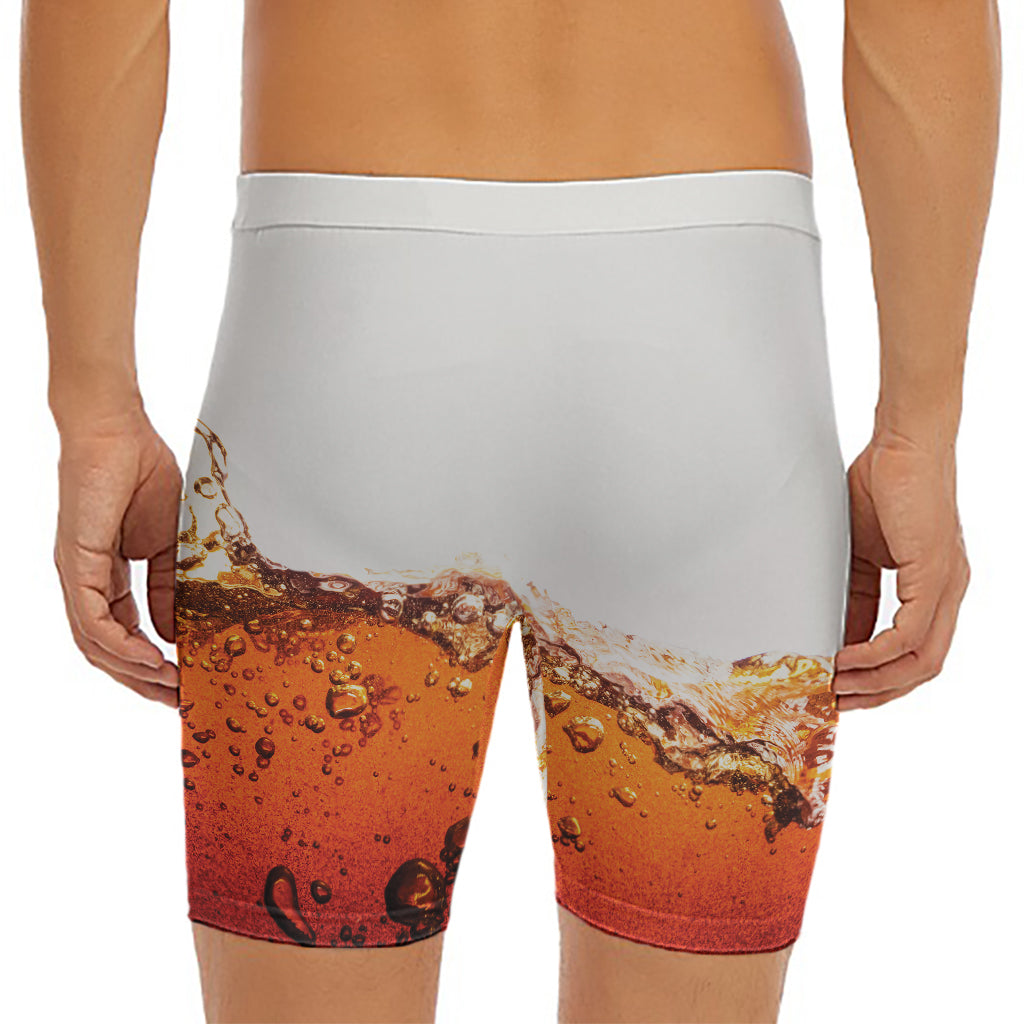 Cola Print Men's Long Boxer Briefs