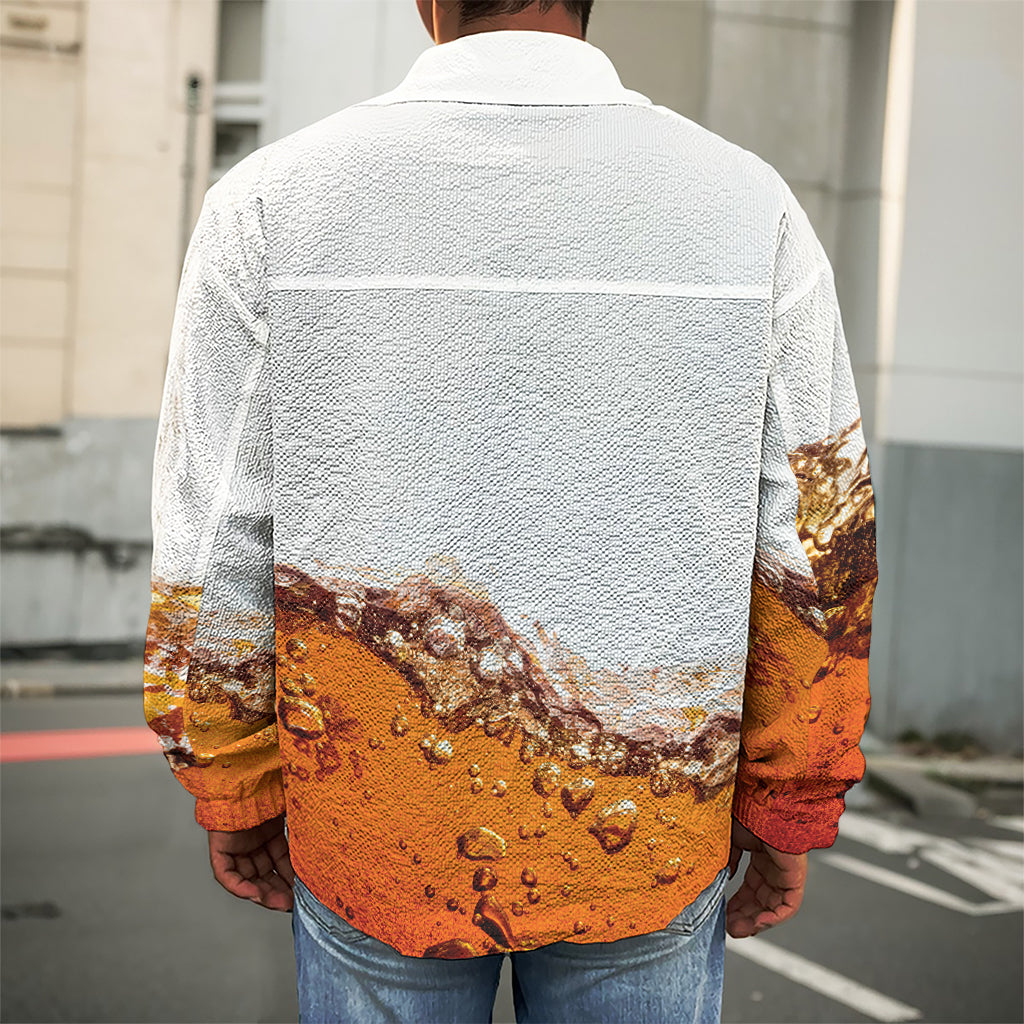 Cola Print Men's Shirt Jacket