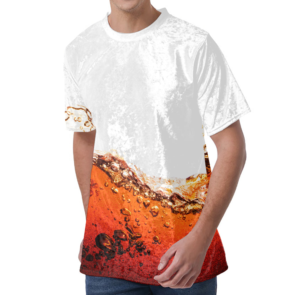 Cola Print Men's Velvet T-Shirt