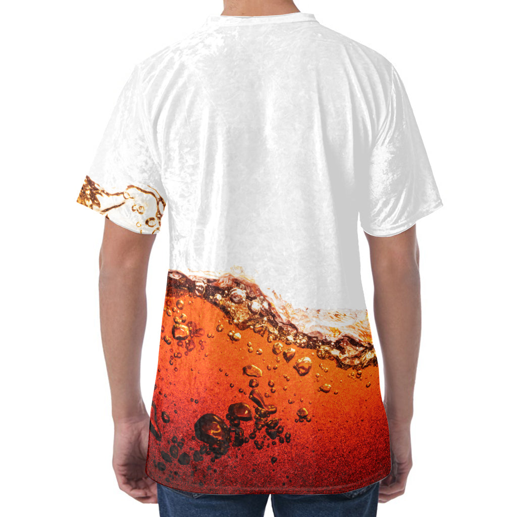 Cola Print Men's Velvet T-Shirt