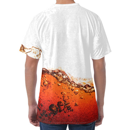 Cola Print Men's Velvet T-Shirt