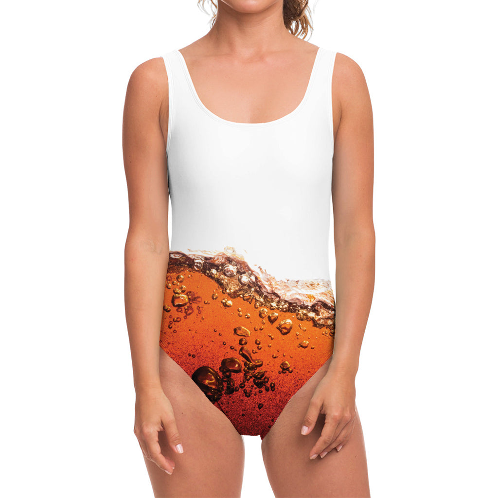 Cola Print One Piece Swimsuit