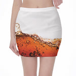 Cola Print Pencil Mini Skirt