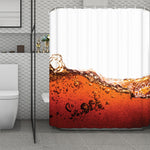 Cola Print Polyester Shower Curtain