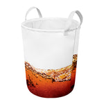 Cola Print Round Laundry Basket
