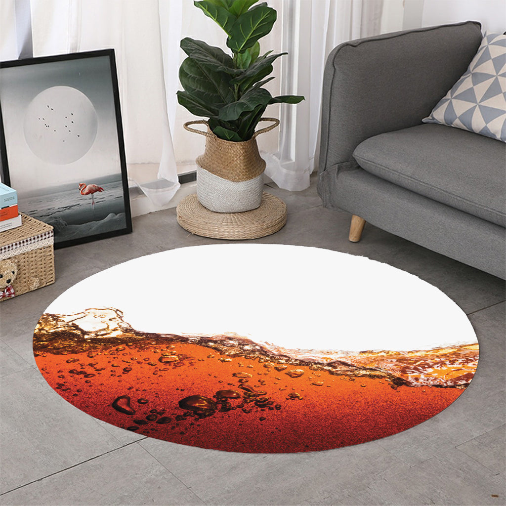 Cola Print Round Rug