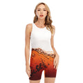Cola Print Sleeveless One Piece Swimsuit