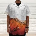 Cola Print Textured Short Sleeve Shirt