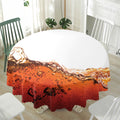 Cola Print Waterproof Round Tablecloth