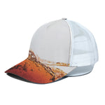 Cola Print White Mesh Trucker Cap