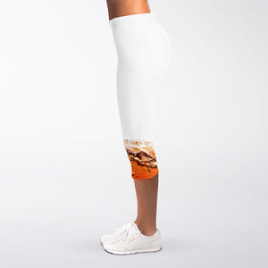 Cola Print Women's Capri Leggings