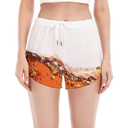 Cola Print Women's Split Running Shorts