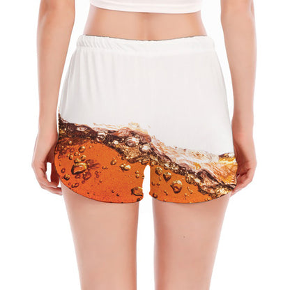 Cola Print Women's Split Running Shorts