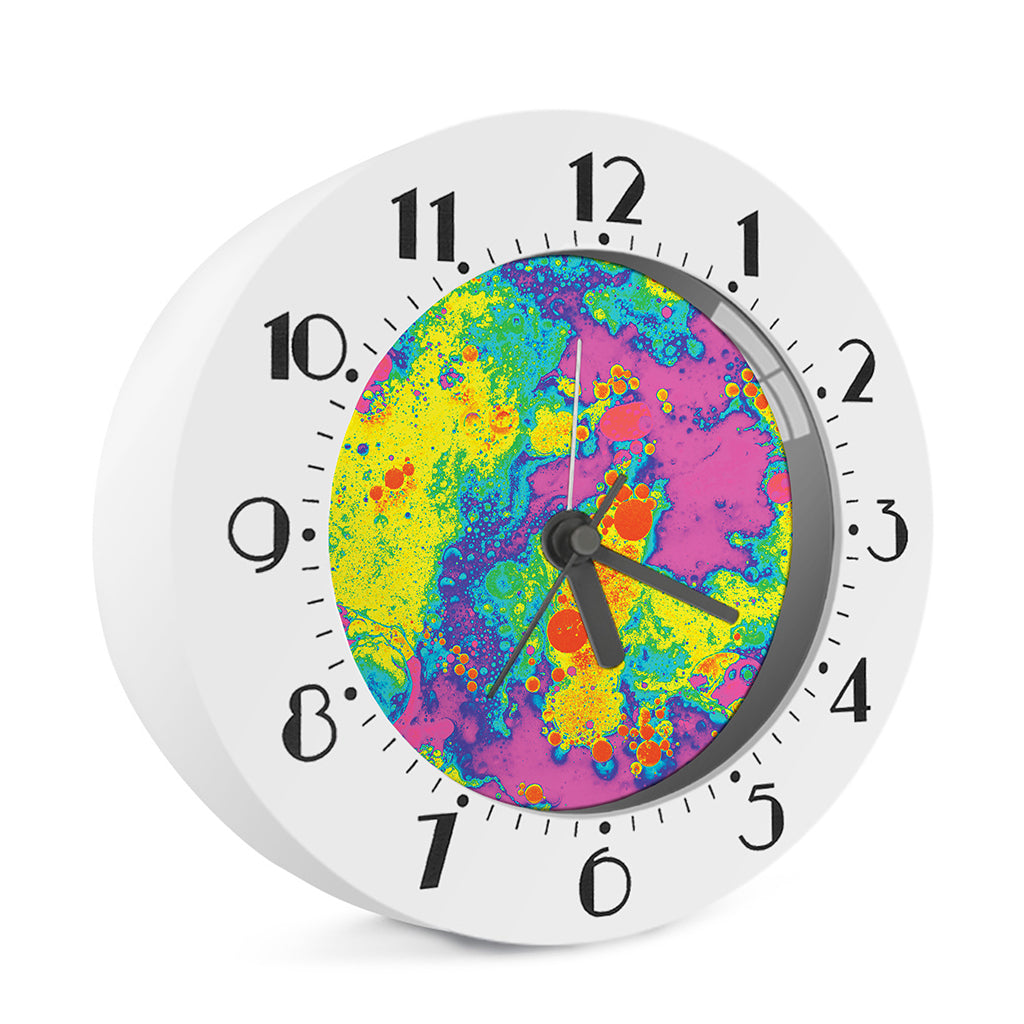 Colorful Acid Melt Print Alarm Clock