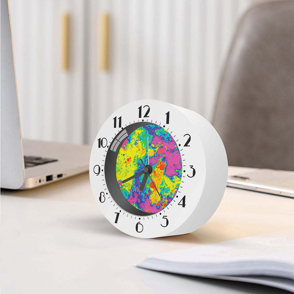 Colorful Acid Melt Print Alarm Clock