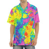 Colorful Acid Melt Print Aloha Shirt