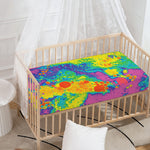 Colorful Acid Melt Print Baby Crib Sheet