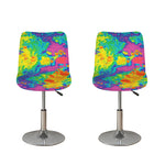 Colorful Acid Melt Print Bar Stool Covers
