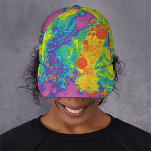 Colorful Acid Melt Print Baseball Cap