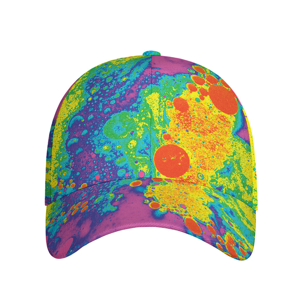 Colorful Acid Melt Print Baseball Cap