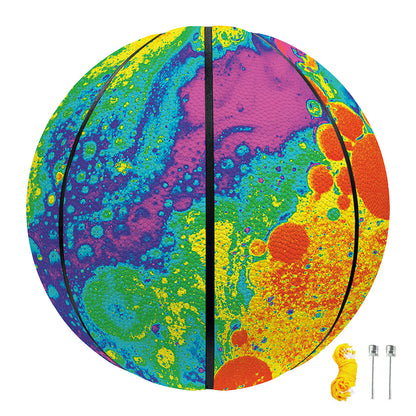 Colorful Acid Melt Print Basketball