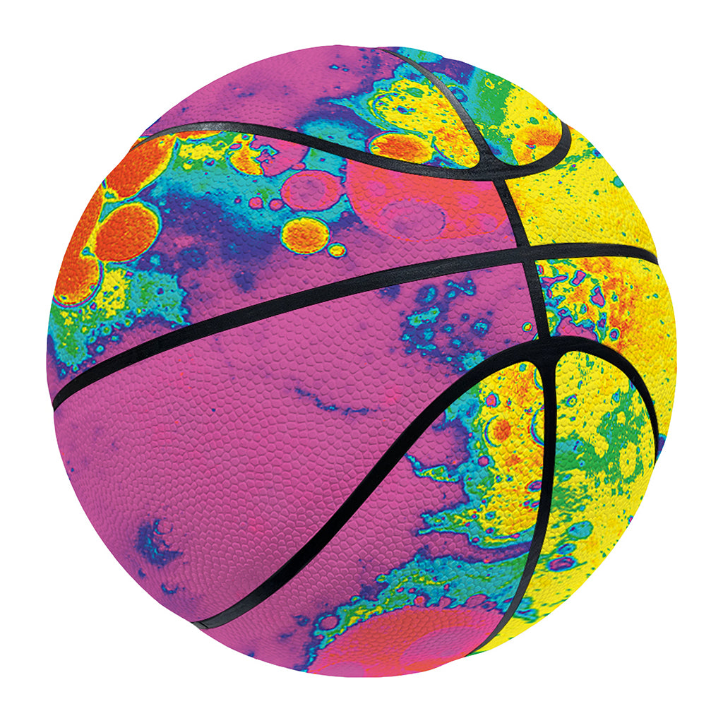 Colorful Acid Melt Print Basketball