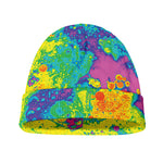 Colorful Acid Melt Print Beanie