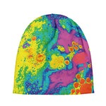 Colorful Acid Melt Print Beanie
