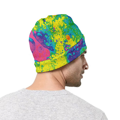 Colorful Acid Melt Print Beanie