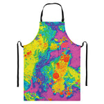 Colorful Acid Melt Print Bib Apron With Pocket