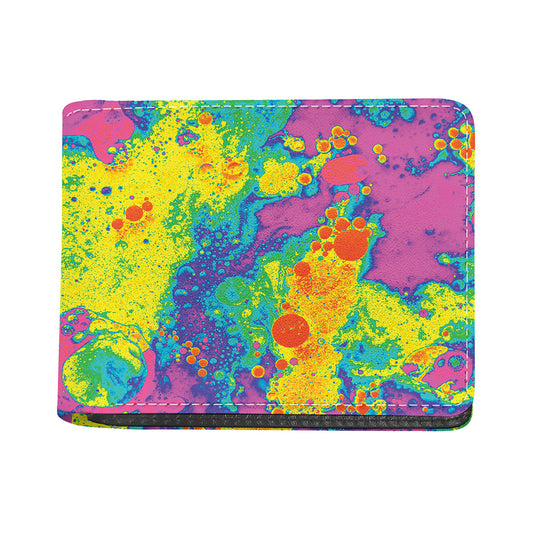 Colorful Acid Melt Print Bifold Wallet