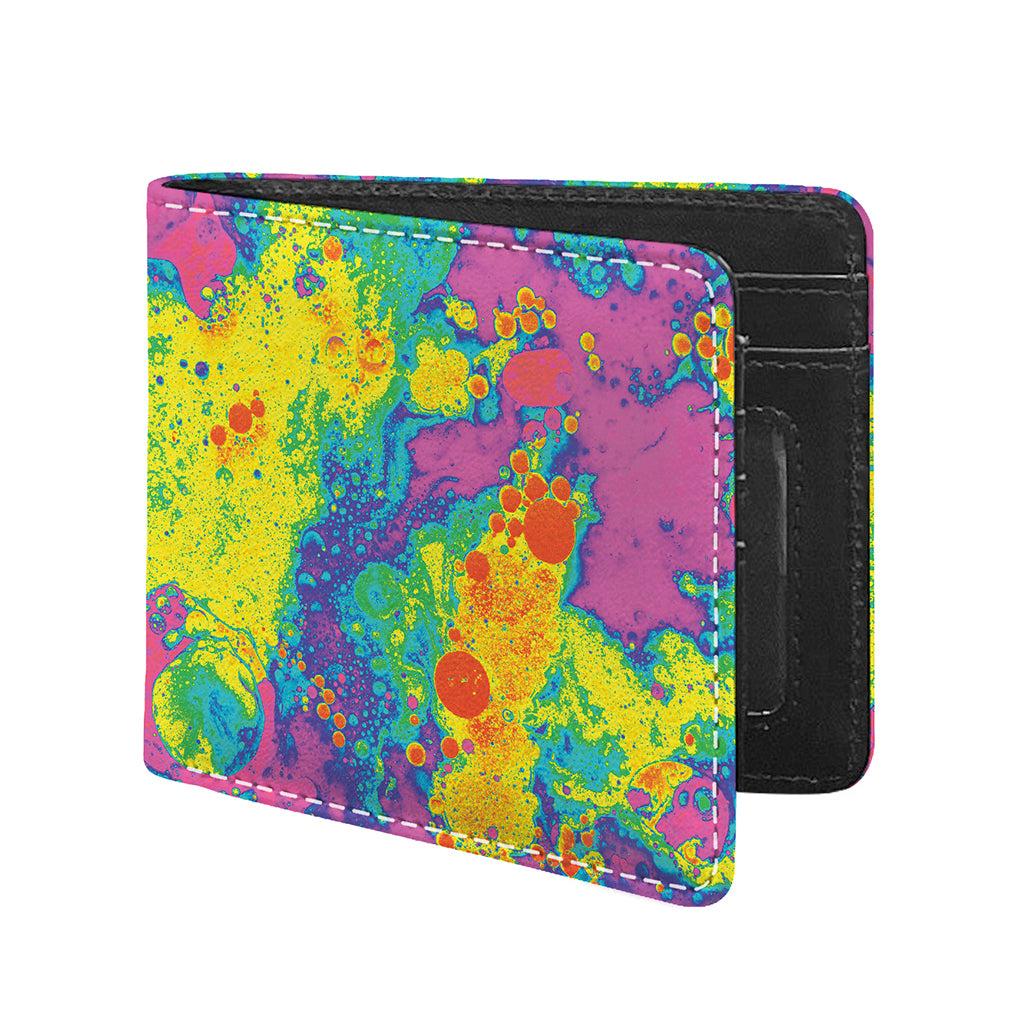 Colorful Acid Melt Print Bifold Wallet
